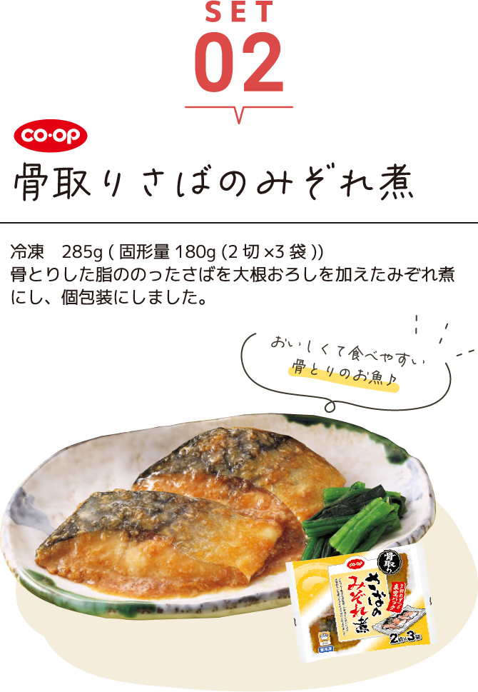 SET02 骨取りさばのみぞれ煮